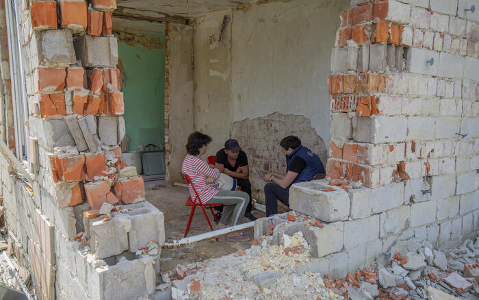 Ukrainekrieg Psychologische Betreuung in Ruinen