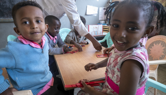 Kinder in Kindertagesstätte in Äthiopien