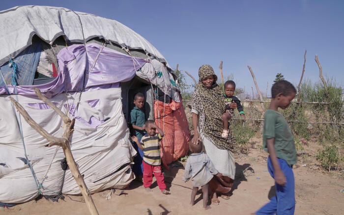 Dalia und ihre Kinder im Flüchtlingscamp Moyale Äthiopien