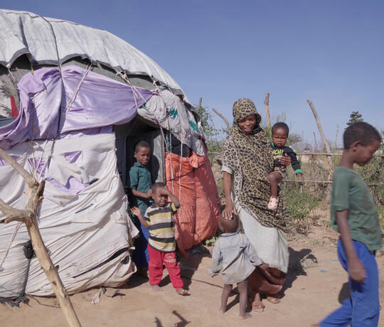 Dalia und ihre Kinder im Flüchtlingscamp Moyale Äthiopien