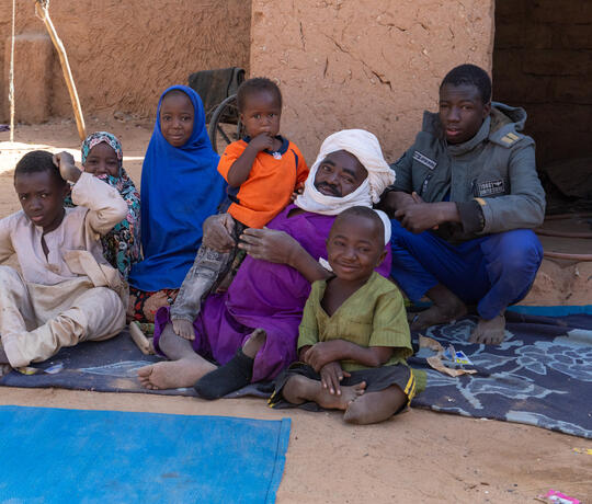 Musa und seine Familie im Niger
